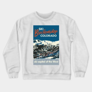 Breckenridge Vintage Ski Poster Crewneck Sweatshirt